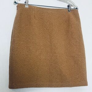J Crew Beige Tweed 100% Wool Skirt Sz 14 New